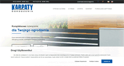 Desktop Screenshot of ogrodzenia-karpaty.pl
